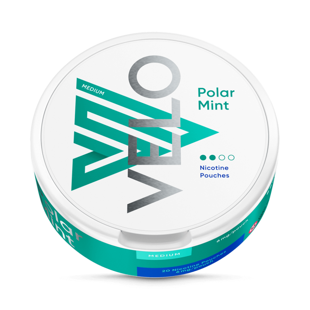 VELO Polar Mint Slim Normal 6mg – Nicotine Pouches UK (20 Pack)