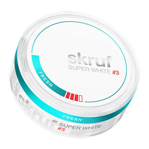 Skruf Super White Slim Fresh Strong 12mg - Nicotine Pouches UK